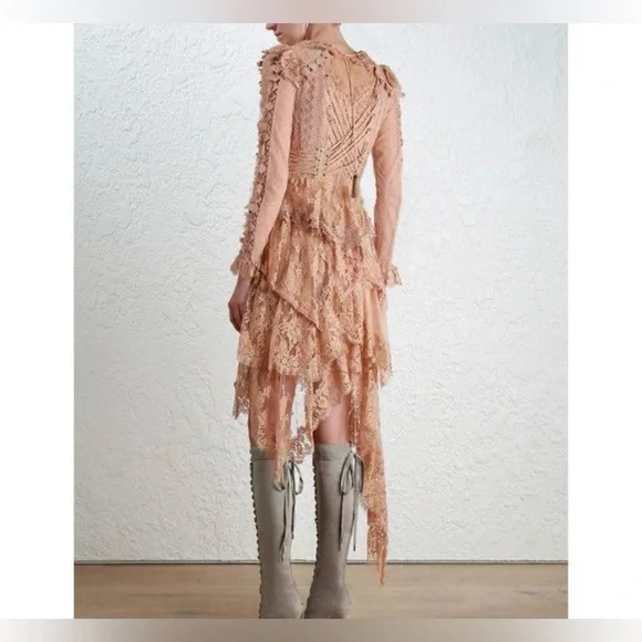 Super Rare 2017 Zimmermann Bowerbird Romance Mini Dress Runway Dress Size 1 - Picture 2 of 13